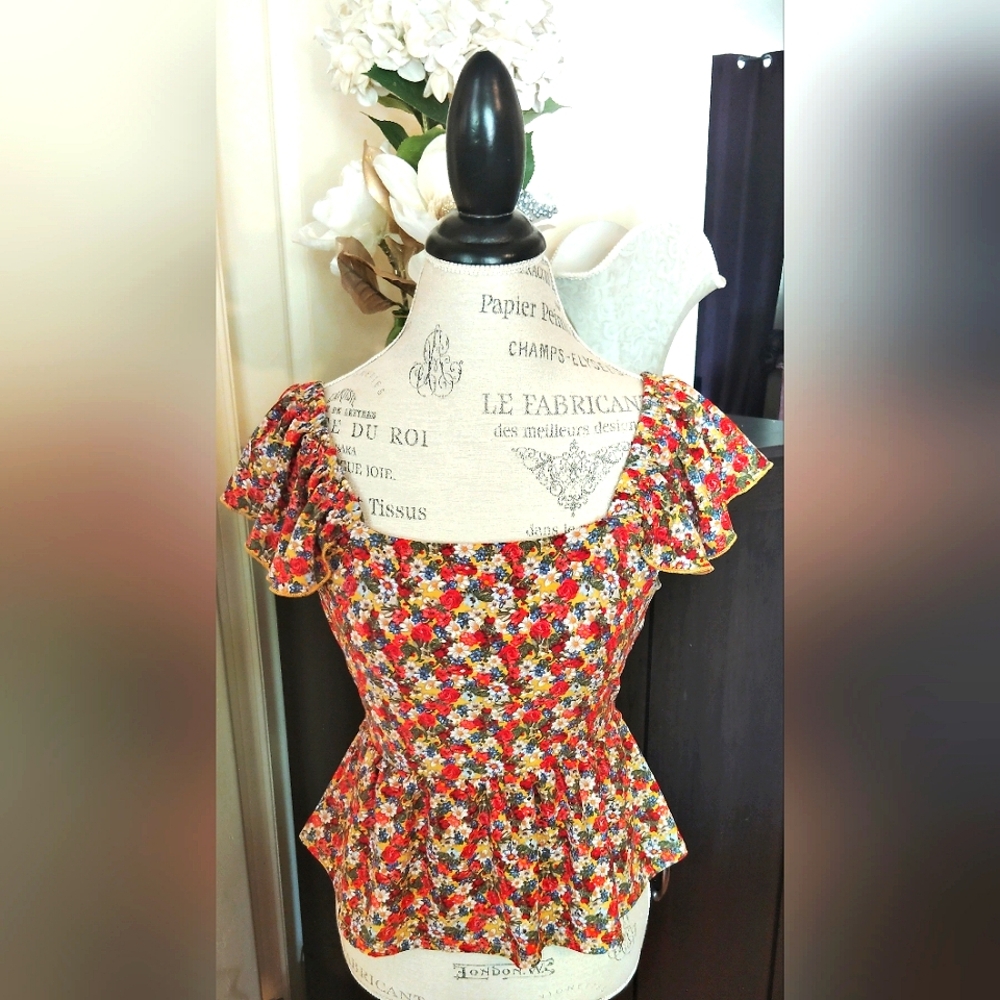 Willow & Root Vibrant Floral Blouse